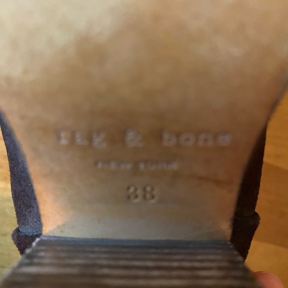 Rag & Bone Plum suede Booties with 3in heel size 8 - Picture 6 of 11